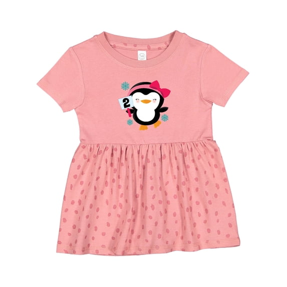 Inktastic 2nd Birthday Cute Penguin 2 Year Old Girl Girls Baby Dress