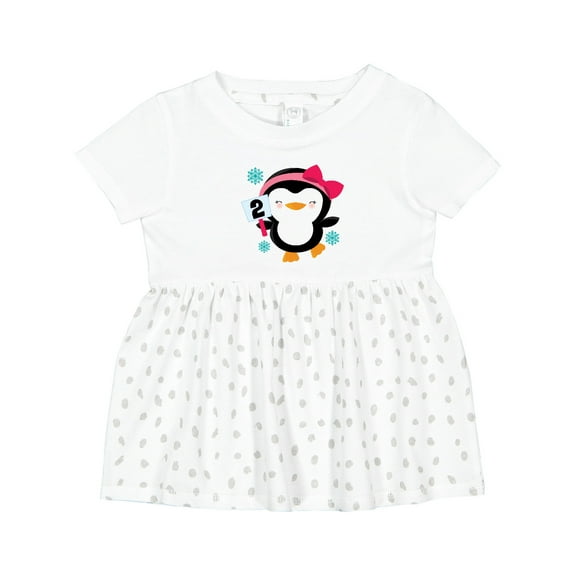 Inktastic 2nd Birthday Cute Penguin 2 Year Old Girl Girls Baby Dress