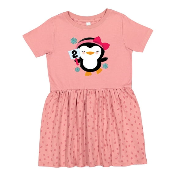 Inktastic 2nd Birthday Cute Penguin 2 Year Old Girl Girls Toddler Dress