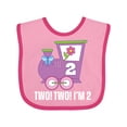thumbnail image 1 of Inktastic 2nd Birthday Cute Train I'm Two Girls Baby Bib, 1 of 4