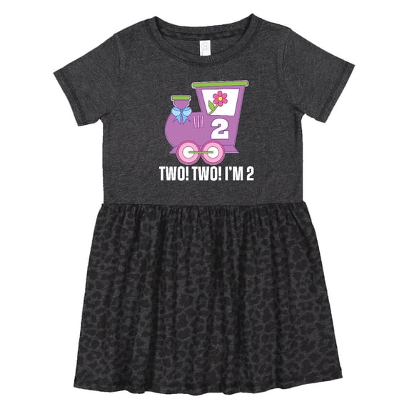Inktastic 2nd Birthday Cute Train I'm Two Girls Toddler Dress