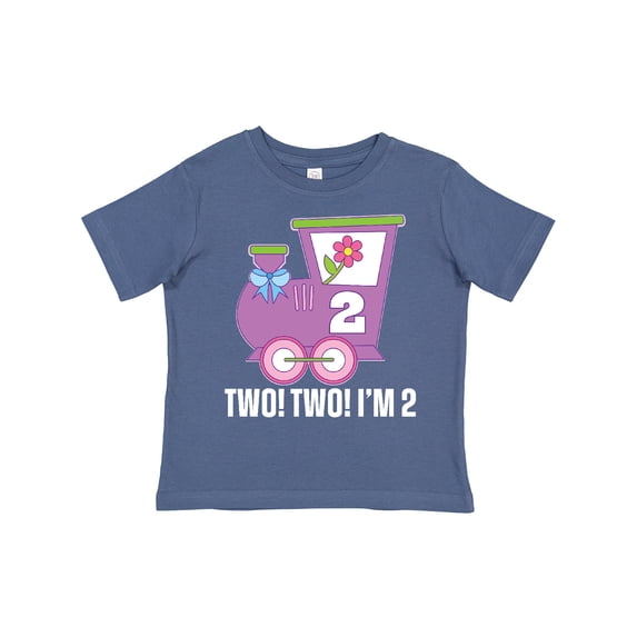 Inktastic 2nd Birthday Cute Train I'm Two Girls Toddler T-Shirt