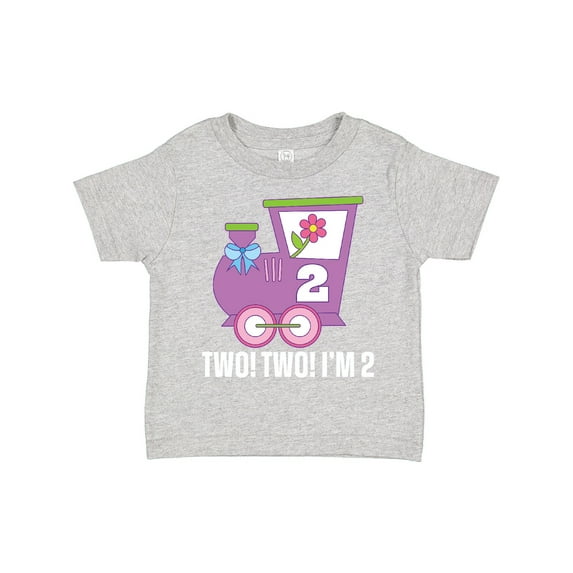 Inktastic 2nd Birthday Cute Train I'm Two Girls Toddler T-Shirt