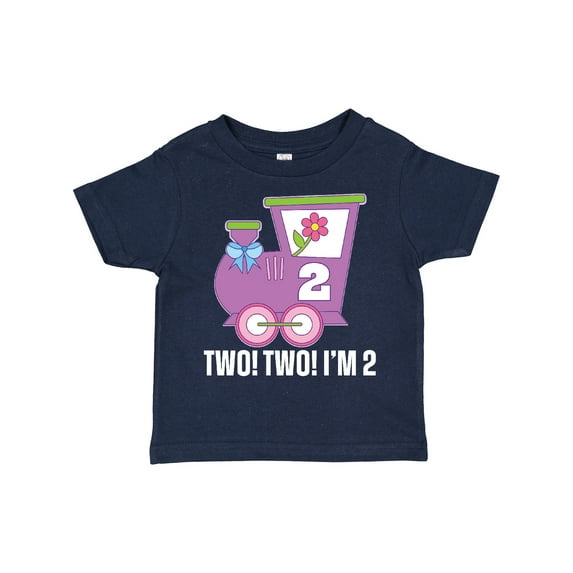 Inktastic 2nd Birthday Cute Train I'm Two Girls Toddler T-Shirt