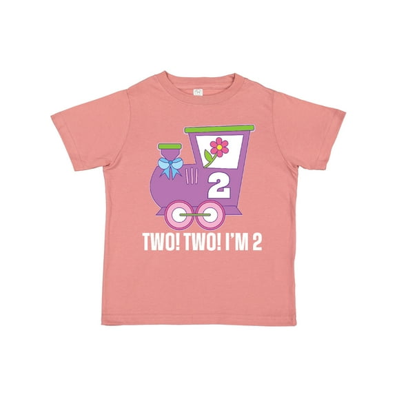 Inktastic 2nd Birthday Cute Train I'm Two Girls Toddler T-Shirt