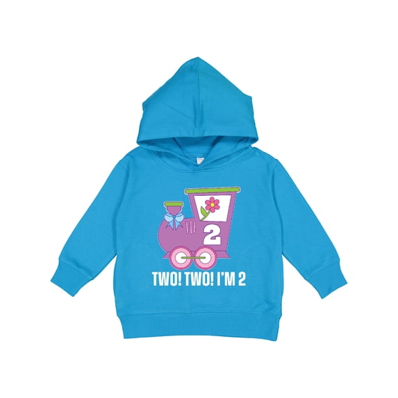 Inktastic 2nd Birthday Cute Train I'm Two Toddler Hoodie