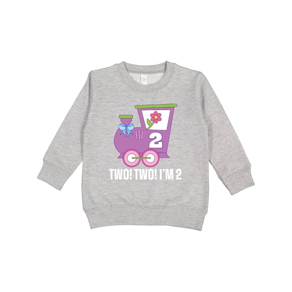 Inktastic 2nd Birthday Cute Train I'm Two Toddler Sweatshirt