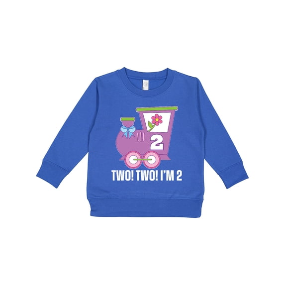Inktastic 2nd Birthday Cute Train I'm Two Toddler Sweatshirt