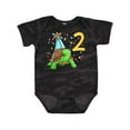 thumbnail image 1 of Inktastic 2nd Birthday Cute Turtle in Party Hat with Confetti Boys or Girls Baby Bodysuit, 1 of 5