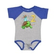 thumbnail image 1 of Inktastic 2nd Birthday Cute Turtle in Party Hat with Confetti Boys or Girls Baby Bodysuit, 1 of 5