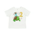 thumbnail image 1 of Inktastic 2nd Birthday Cute Turtle in Party Hat with Confetti Boys or Girls Baby T-Shirt, 1 of 5