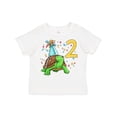thumbnail image 1 of Inktastic 2nd Birthday Cute Turtle in Party Hat with Confetti Boys or Girls Toddler T-Shirt, 1 of 5
