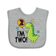 thumbnail image 1 of Inktastic 2nd Birthday Dinosaur 2 Year Old Boy Boys or Girls Baby Bib, 1 of 4