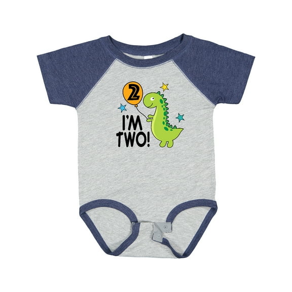 Inktastic 2nd Birthday Dinosaur 2 Year Old Boy Boys or Girls Baby Bodysuit