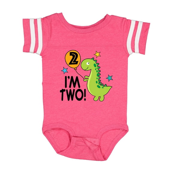 Inktastic 2nd Birthday Dinosaur 2 Year Old Boy Boys or Girls Baby Bodysuit