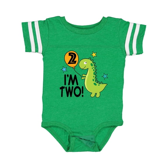 Inktastic 2nd Birthday Dinosaur 2 Year Old Boy Boys or Girls Baby Bodysuit