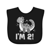 Inktastic 2nd Birthday Dinosaur 2 Year Old Boys or Girls Baby Bib