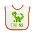thumbnail image 1 of Inktastic 2nd Birthday Dinosaur 2 Year Old Boys or Girls Baby Bib, 1 of 4