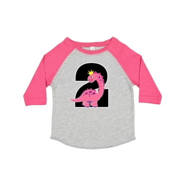 Inktastic 2nd Birthday Dinosaur Girl Party Girls Toddler T-Shirt
