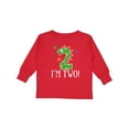 thumbnail image 1 of Inktastic 2nd Birthday Dinosaur Party 2 Year Old Boys or Girls Long Sleeve Toddler T-Shirt, 1 of 5
