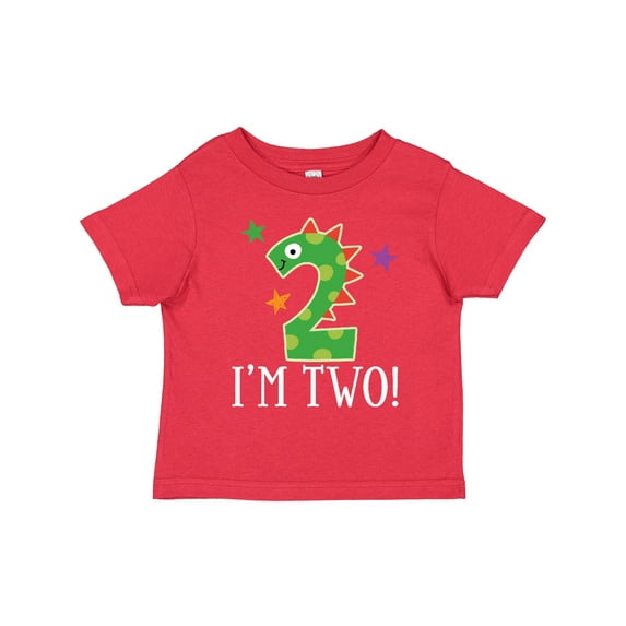 Inktastic 2nd Birthday Dinosaur Party 2 Year Old Boys or Girls Toddler T-Shirt