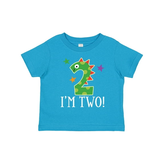 Inktastic 2nd Birthday Dinosaur Party 2 Year Old Boys or Girls Toddler T-Shirt
