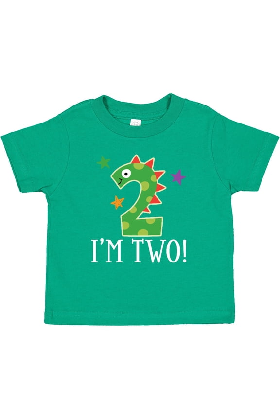 2nd Birthday Dinosaur Party 2 Year Old Boys or Girls Toddler T-Shirt