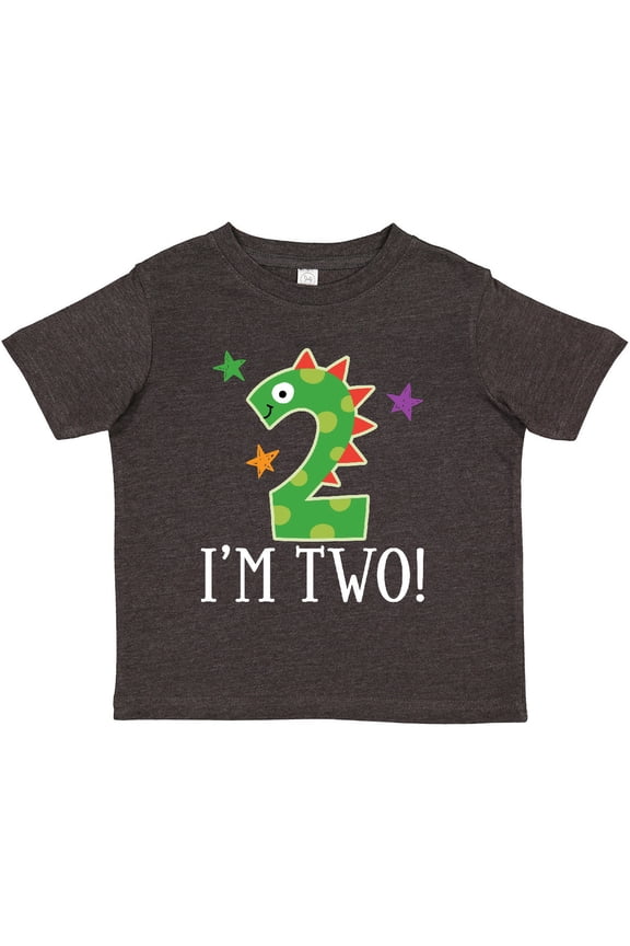 2nd Birthday Dinosaur Party 2 Year Old Boys or Girls Toddler T-Shirt