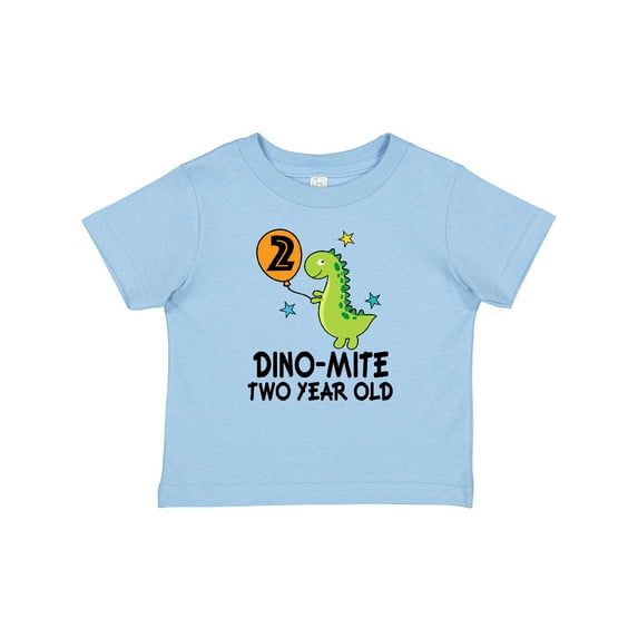 Inktastic 2nd Birthday Dinosaur Party Two Year Old Boys Baby T-Shirt