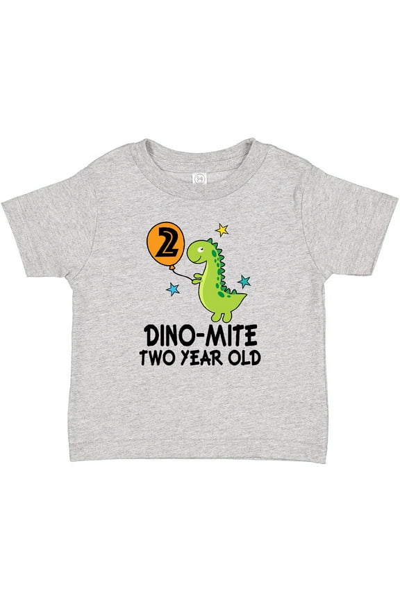 2nd Birthday Dinosaur Party Two Year Old Boys Baby T-Shirt