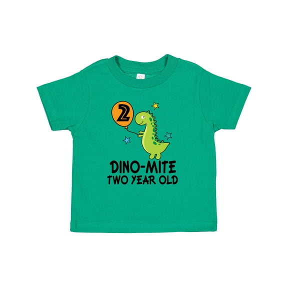 Inktastic 2nd Birthday Dinosaur Party Two Year Old Boys Toddler T-Shirt