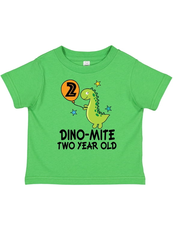 2nd Birthday Dinosaur Party Two Year Old Boys Toddler T-Shirt