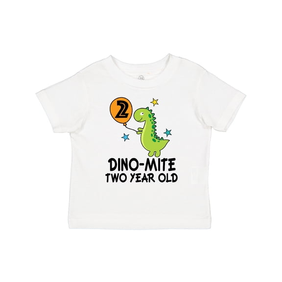 Inktastic 2nd Birthday Dinosaur Party Two Year Old Boys Toddler T-Shirt