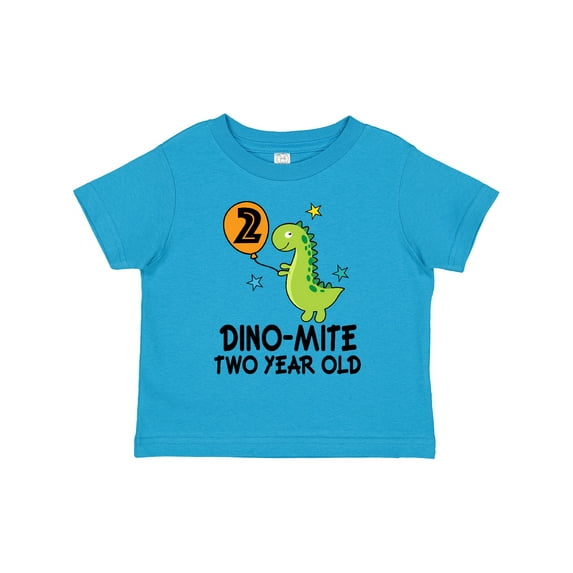 Inktastic 2nd Birthday Dinosaur Party Two Year Old Boys Toddler T-Shirt