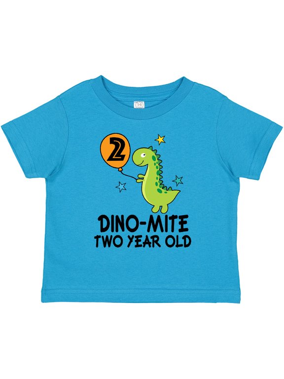 2nd Birthday Dinosaur Party Two Year Old Boys Toddler T-Shirt