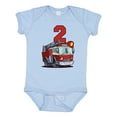 thumbnail image 1 of Inktastic 2nd Birthday Fire Truck Boys or Girls Baby Bodysuit, 1 of 5
