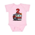 thumbnail image 1 of Inktastic 2nd Birthday Fire Truck Boys or Girls Baby Bodysuit, 1 of 5