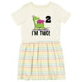 thumbnail image 1 of Inktastic 2nd Birthday Girl Dragon Girls Toddler Dress, 1 of 5