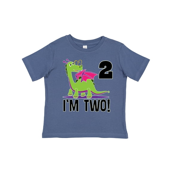 Inktastic 2nd Birthday Girl Dragon Girls Toddler T-Shirt