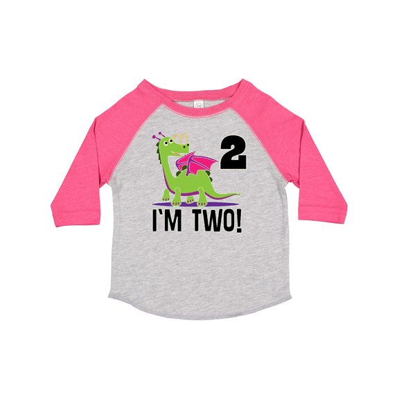 Inktastic 2nd Birthday Girl Dragon Girls Toddler T-Shirt
