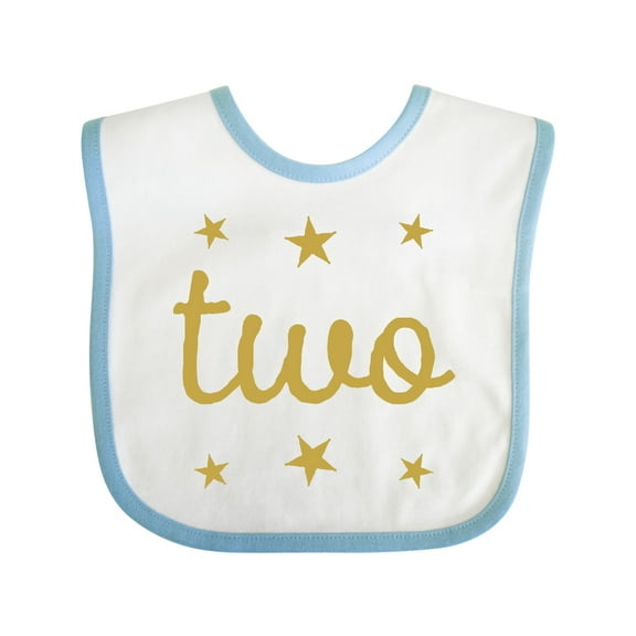 Inktastic 2nd Birthday Gold Two Boys or Girls Baby Bib