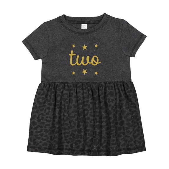 Inktastic 2nd Birthday Gold Two Girls Baby Dress