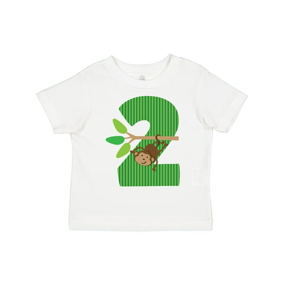 Inktastic 2nd Birthday Jungle Monkey Childs Boys or Girls Toddler T-Shirt