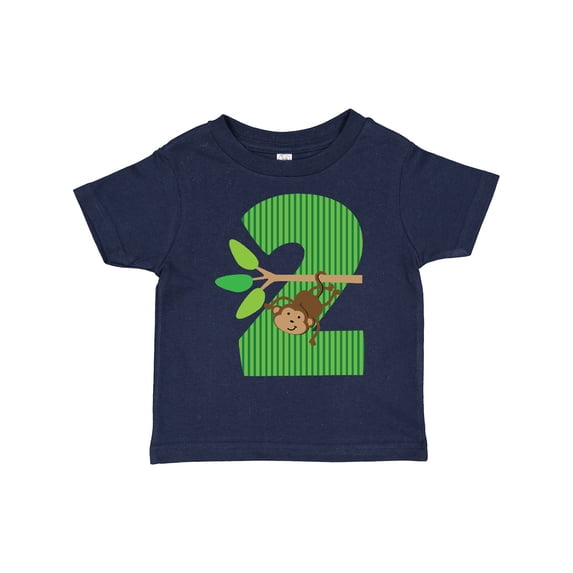 Inktastic 2nd Birthday Jungle Monkey Childs Boys or Girls Toddler T-Shirt