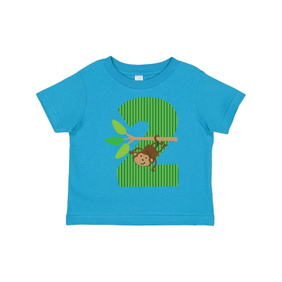 Inktastic 2nd Birthday Jungle Monkey Childs Boys or Girls Toddler T-Shirt