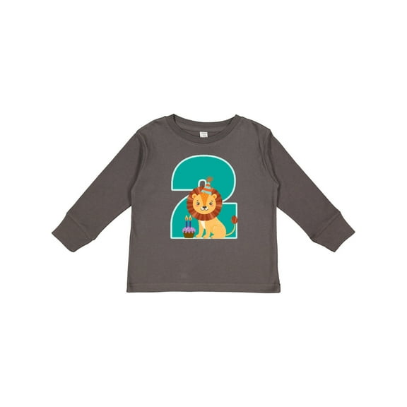 Inktastic 2nd Birthday Jungle Theme Boys or Girls Long Sleeve Toddler T-Shirt