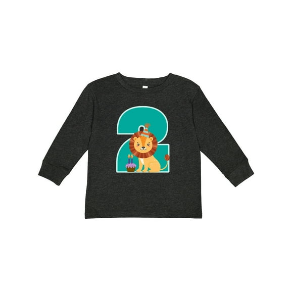 Inktastic 2nd Birthday Jungle Theme Boys or Girls Long Sleeve Toddler T-Shirt