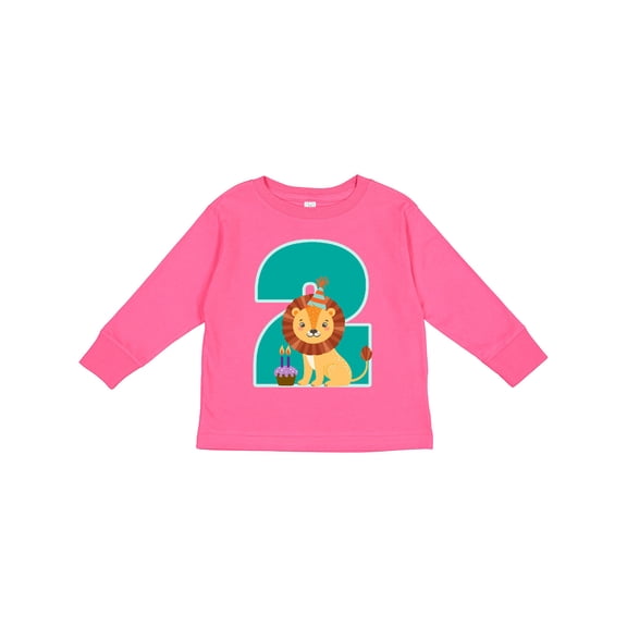 Inktastic 2nd Birthday Jungle Theme Boys or Girls Long Sleeve Toddler T-Shirt