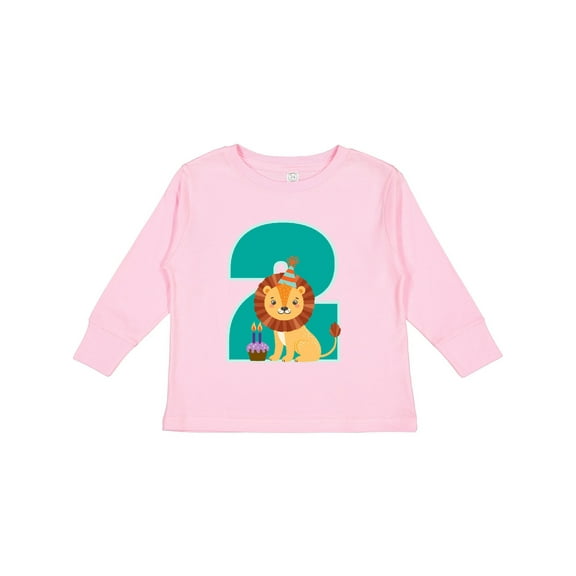 Inktastic 2nd Birthday Jungle Theme Boys or Girls Long Sleeve Toddler T-Shirt