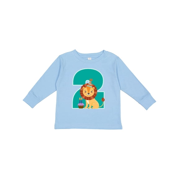 Inktastic 2nd Birthday Jungle Theme Boys or Girls Long Sleeve Toddler T-Shirt